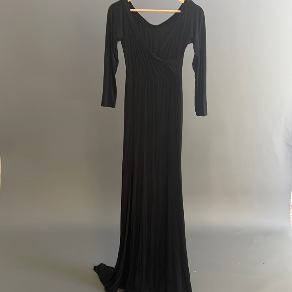 Black Maxi Maternity Dress